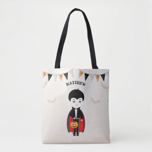 Kleine Vampier Halloween Party Tote Bag (Voorkant)