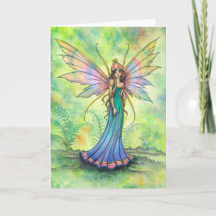 Kleine varenfee fantasie kunst van Molly Harrison Kaart