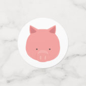 Kleine varken die één klotedier voor de eerste geb confetti (Kleine voorkant)