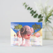 Kleine varkens briefkaart (Staand voorkant)