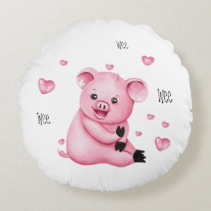 Kleine varkens rond kussen