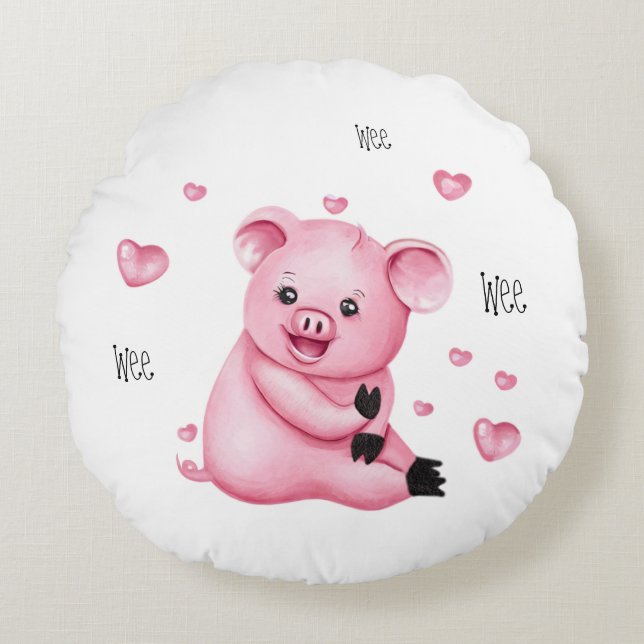 Kleine varkens rond kussen (Voorkant)