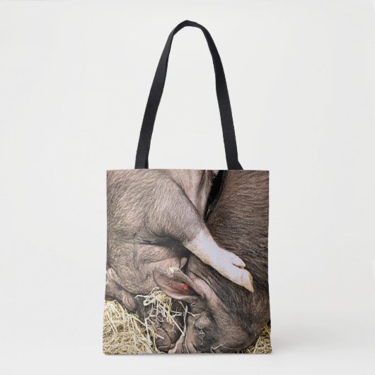 KLEINE VARKENS TOTE BAG (Voorkant)