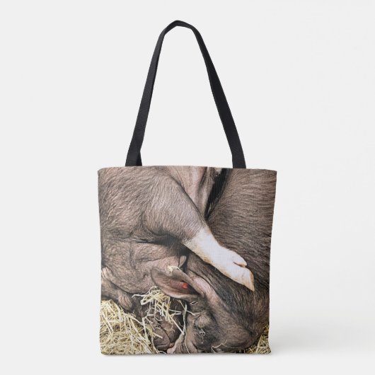 KLEINE VARKENS TOTE BAG (Achterkant)