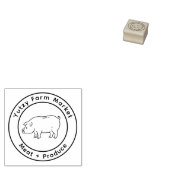 Kleine Varkensboerderij Markt Rubberstempel (Gestempeld)