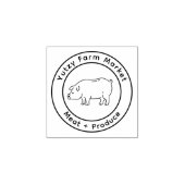 Kleine Varkensboerderij Markt Rubberstempel (Afrduk)