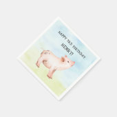 Kleine varkensboerenerf verjaardagsfeestje decor servet (Hoek)