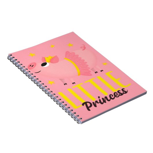 Kleine varkensprinses Piglet | Kleur van behangsel Notitieboek (Rechterzijde)