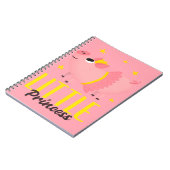 Kleine varkensprinses Piglet | Kleur van behangsel Notitieboek (Linkerzijde)