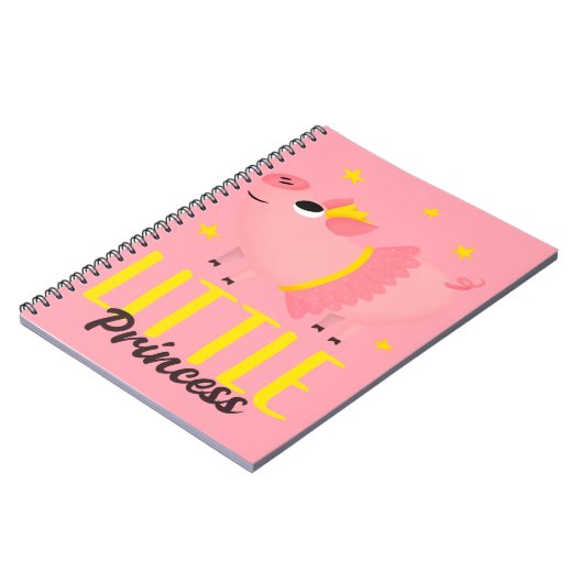 Kleine varkensprinses Piglet | Kleur van behangsel Notitieboek (Linkerzijde)