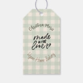 Kleine Vegan Home Bakkerij Gemaakt met liefde Patr Cadeaulabel (Voorkant)