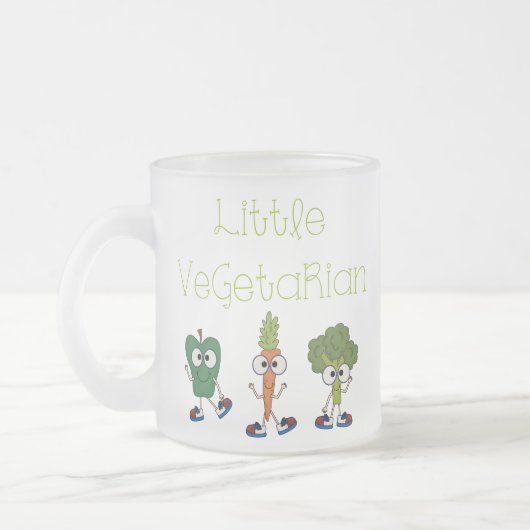 Kleine vegetariër matglas koffiemok (Links)