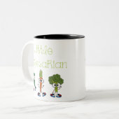 Kleine vegetariër tweekleurige koffiemok (Voorkant links)