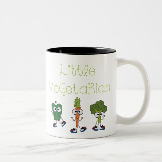 Kleine vegetariër tweekleurige koffiemok (Rechts)