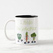 Kleine vegetariër tweekleurige koffiemok (Links)