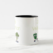 Kleine vegetariër tweekleurige koffiemok (Center)