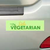 Kleine vegetarische Bumpersticker (Op auto)