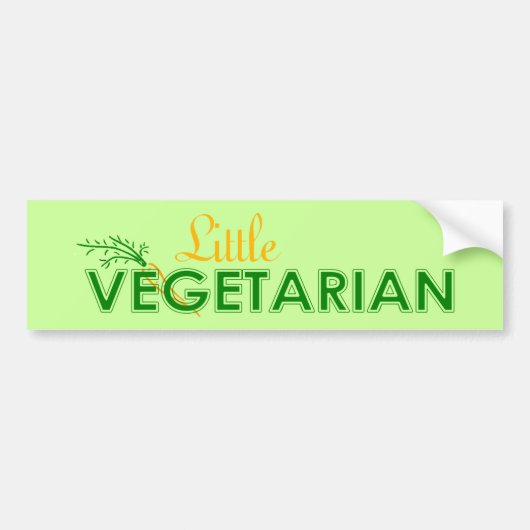 Kleine vegetarische Bumpersticker (Voorkant)