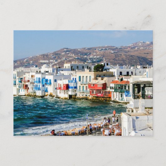 Kleine Venetië, Mykonos Island. Briefkaart (Voorkant)