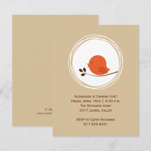 Kleine verjaardag kaart (Voorkant / Achterkant)