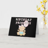 Kleine Verjaardag Prinses Tshirts en geschenken Kaart (Gele Bloem)