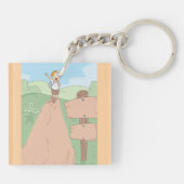 Kleine Verkenner Wandelavontuur Sleutelhanger (Achterkant)