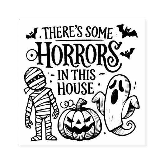 Kleine verschrikkingen rubberstempel (Afrduk)