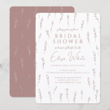 Kleine verspreide wilde bloemen Mauve Bruiloftsbor