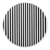 Kleine verticale zwarte strepen keramische knop (Voorkant)