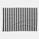 Kleine verticale zwarte strepen theedoek (Horizontaal)