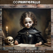 Kleine vervloekte edele meisje in gotische stijl tissuepapier