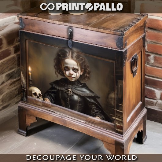 Kleine vervloekte edele meisje in gotische stijl tissuepapier