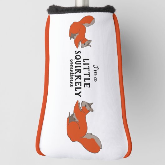 Kleine vierkant soms Woodland Squirrel Golfheadcover (Draai 90)