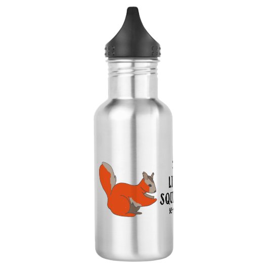 Kleine vierkant soms Woodland Squirrel Waterfles (Links)