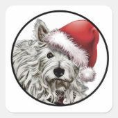 Kleine vierkante stickers _ Koji Santa (Voorkant)