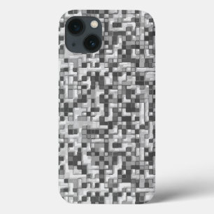 Kleine vierkantjes in grijze tinten worden gehuld Case-Mate iPhone case