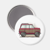 Kleine vierwielstationwagen magneet (Voorkant / Achterkant)