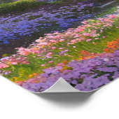 Kleine vijver omgeven door bloemlekkernijen poster (Hoek)