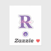 Kleine vinylsticker monogram naam JK 2022 Sticker (Vel)