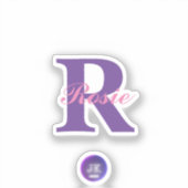 Kleine vinylsticker monogram naam JK 2022 Sticker (Voorkant)