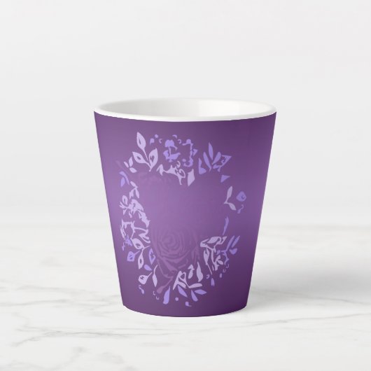 Kleine Violet Roos Latte Mok (Voorkant)