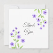 Kleine Violet Waterverf Blossom Bedankkaart (Voorkant)