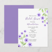 Kleine Violet Waterverf Blossom Kaart (Voorkant / Achterkant)