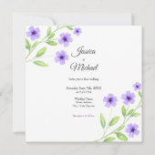 Kleine Violet Waterverf Blossom Kaart (Voorkant)