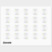 Kleine Violet Waterverf Blossom Ronde Sticker (Vel)