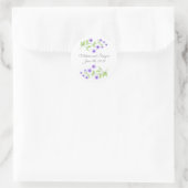 Kleine Violet Waterverf Blossom Ronde Sticker (Tas)