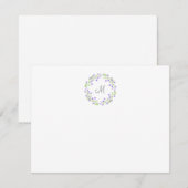 Kleine Violet Waterverf Blossom Wreate Notitiekaartje (Voorkant / Achterkant)