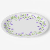 Kleine Violet Waterverf Blossom Wreate Papieren Bordje (Gekanteld)