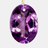 Kleine vioolvis Amethyst gem Februari Keramisch Ornament (Achterkant)
