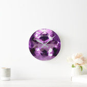 Kleine vioolvis Amethyst gem Februari Ronde Klok (Huis)